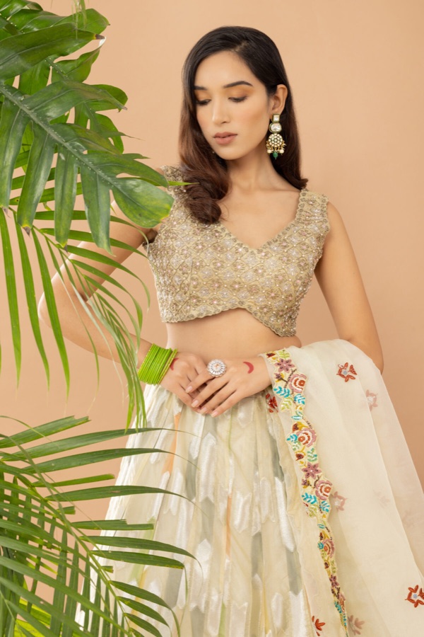 Gold sequin fitted gown